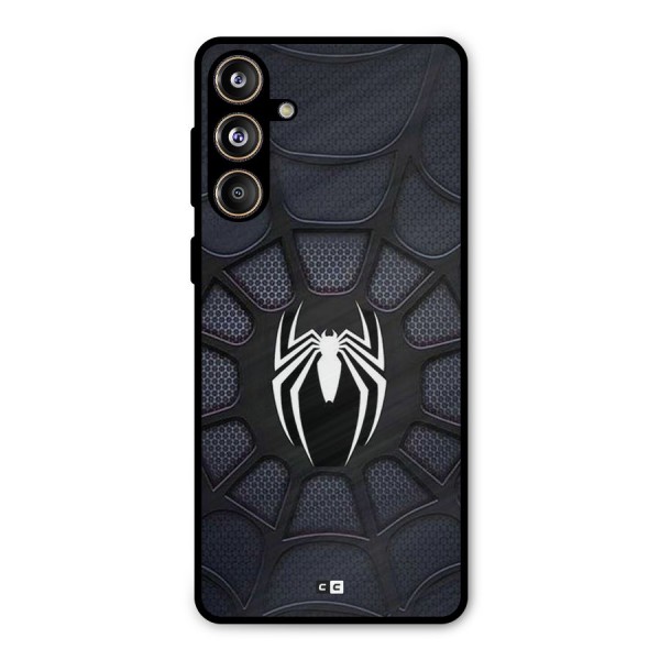 Black Web Metal Back Case for Galaxy F55