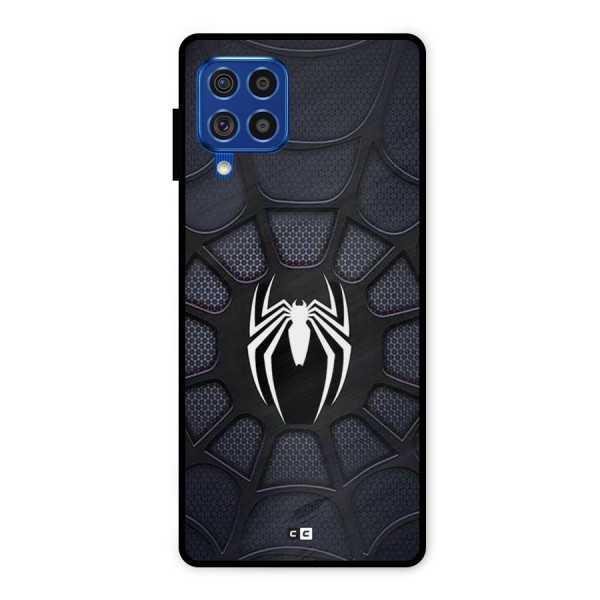 Black Web Metal Back Case for Galaxy F62