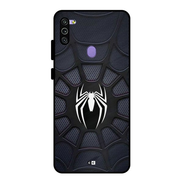 Black Web Metal Back Case for Galaxy M11