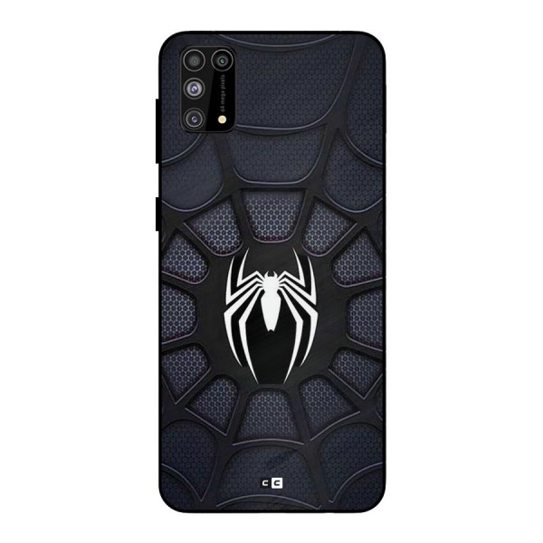 Black Web Metal Back Case for Galaxy M31