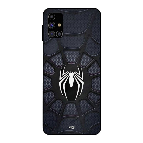 Black Web Metal Back Case for Galaxy M31s