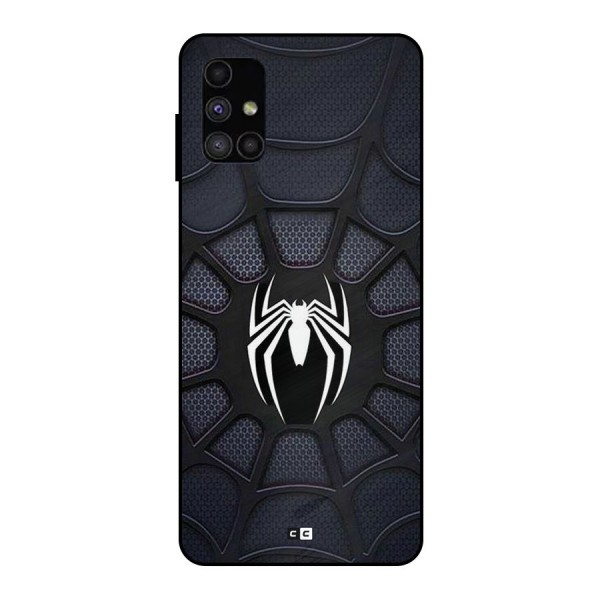 Black Web Metal Back Case for Galaxy M51