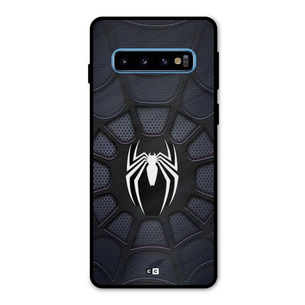 Black Web Metal Back Case for Galaxy S10