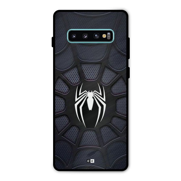 Black Web Metal Back Case for Galaxy S10 Plus