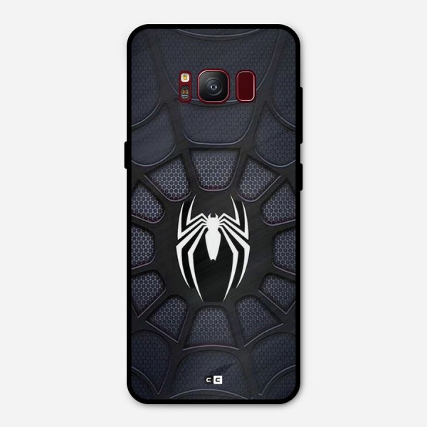 Black Web Metal Back Case for Galaxy S8