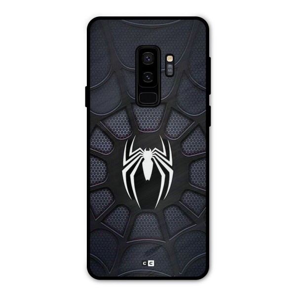 Black Web Metal Back Case for Galaxy S9 Plus