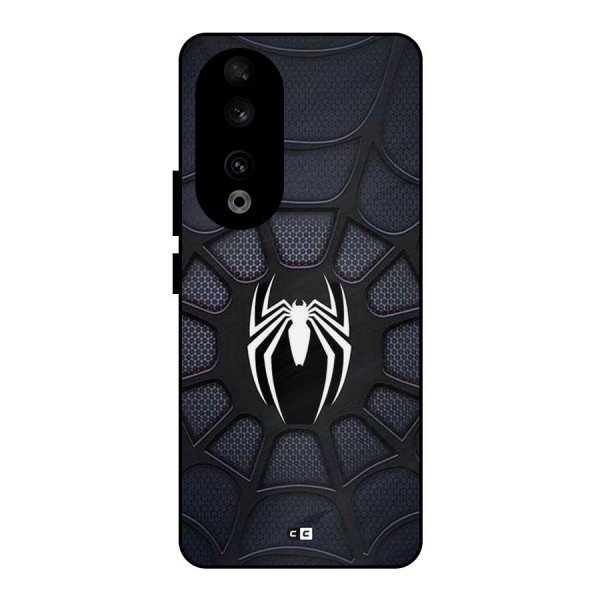 Black Web Metal Back Case for Honor 90