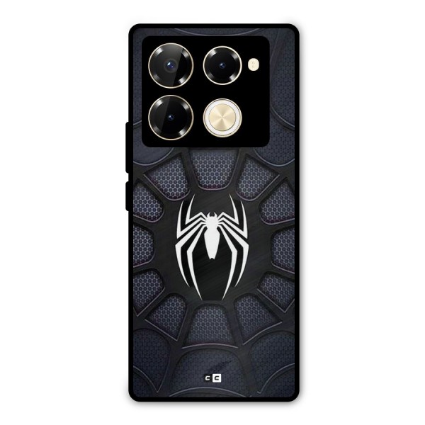 Black Web Metal Back Case for Infinix Note 40 Pro