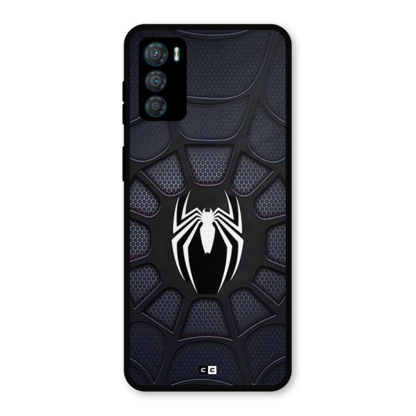 Black Web Metal Back Case for Moto G42