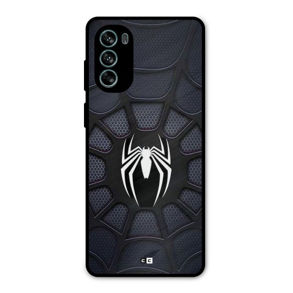 Black Web Metal Back Case for Moto G62