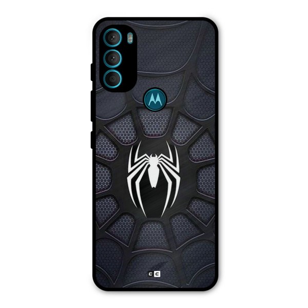 Black Web Metal Back Case for Moto G71 5G