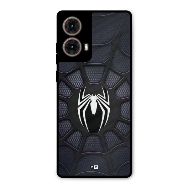 Black Web Metal Back Case for Moto G85