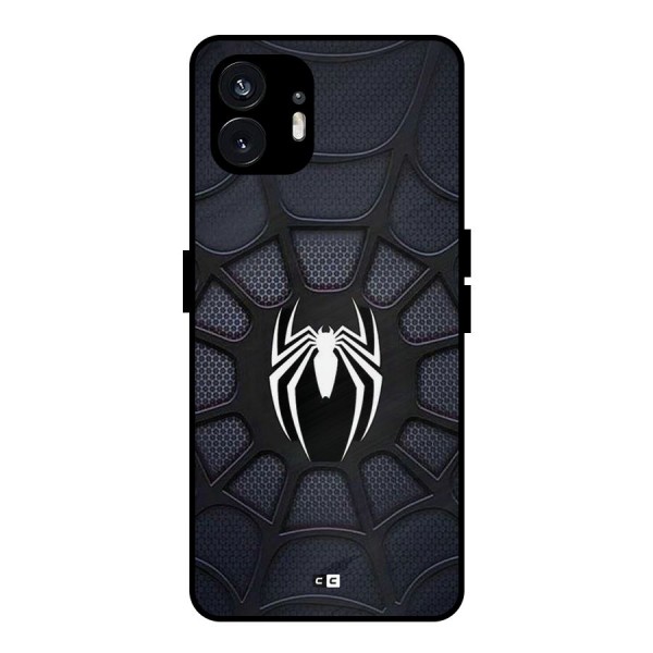 Black Web Metal Back Case for Nothing Phone 2