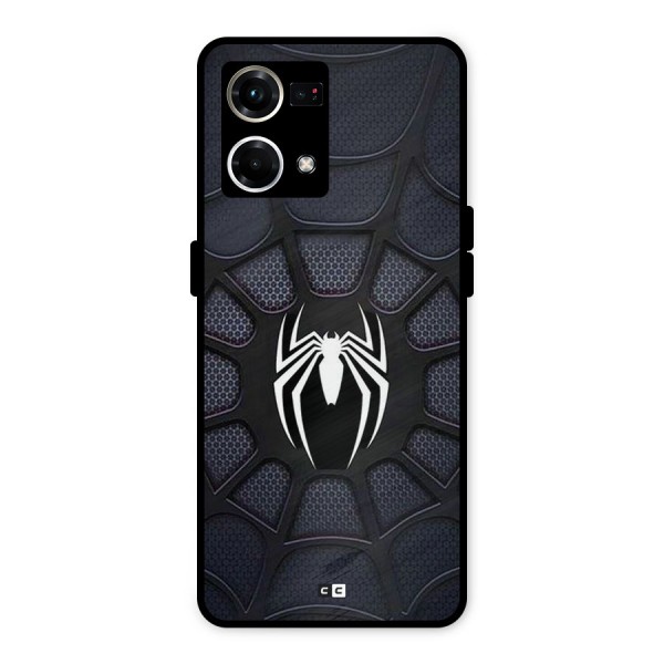 Black Web Metal Back Case for Oppo F21 Pro 4G