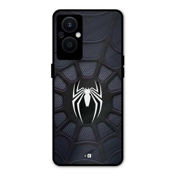 Black Web Metal Back Case for Oppo F21s Pro 5G