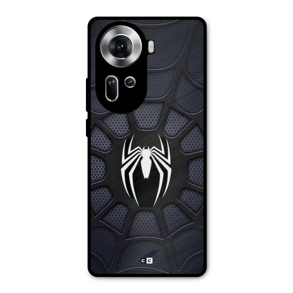 Black Web Metal Back Case for Oppo Reno11 5G