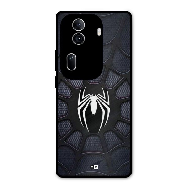 Black Web Metal Back Case for Oppo Reno11 Pro 5G