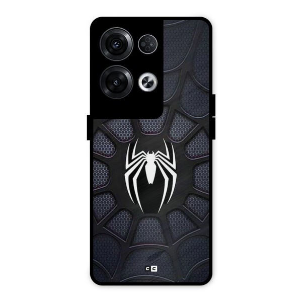 Black Web Metal Back Case for Oppo Reno8 Pro 5G