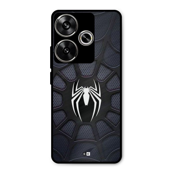 Black Web Metal Back Case for Poco F6