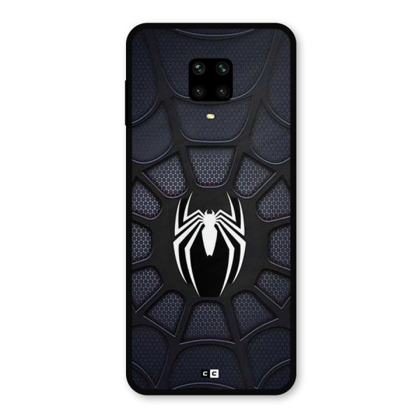 Black Web Metal Back Case for Poco M2