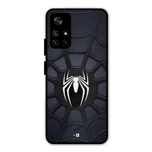 Black Web Metal Back Case for Poco M4 Pro 5G