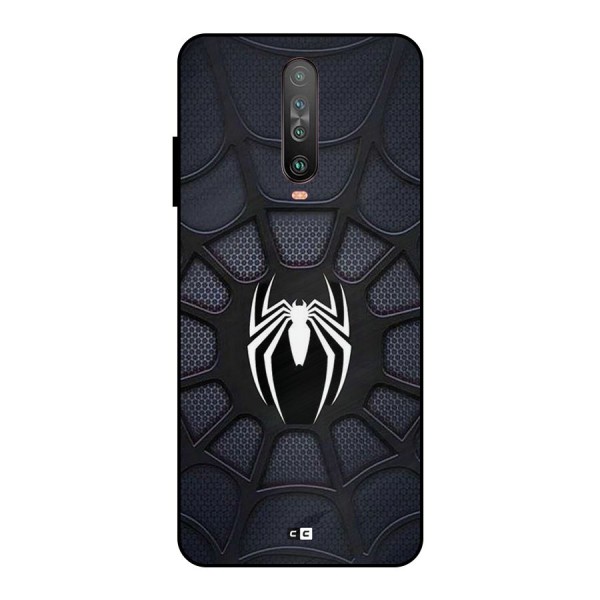 Black Web Metal Back Case for Poco X2