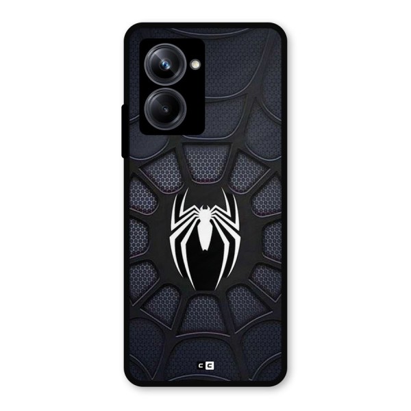 Black Web Metal Back Case for Realme 10 Pro