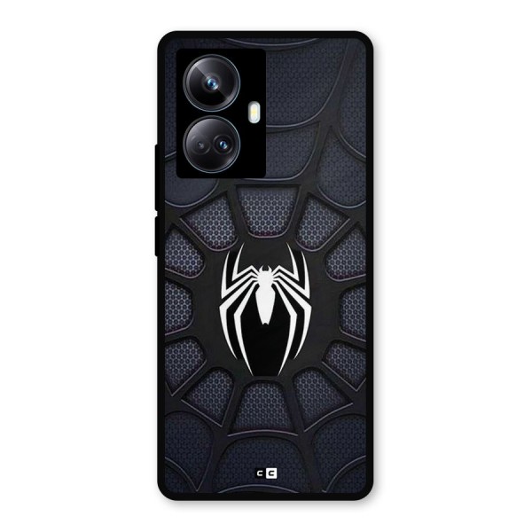 Black Web Metal Back Case for Realme 10 Pro Plus