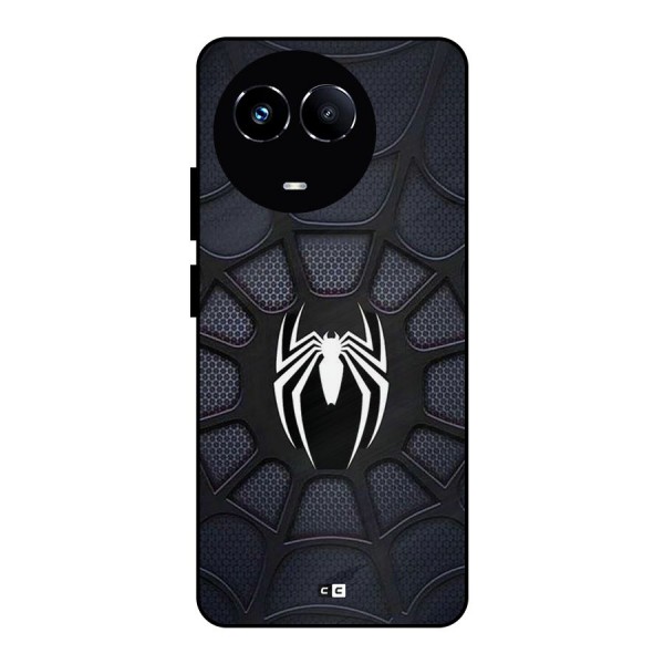 Black Web Metal Back Case for Realme 11X