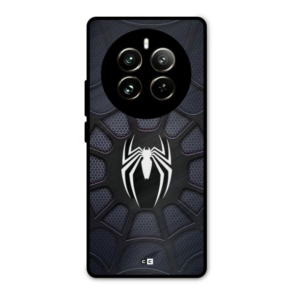 Black Web Metal Back Case for Realme 12 Pro