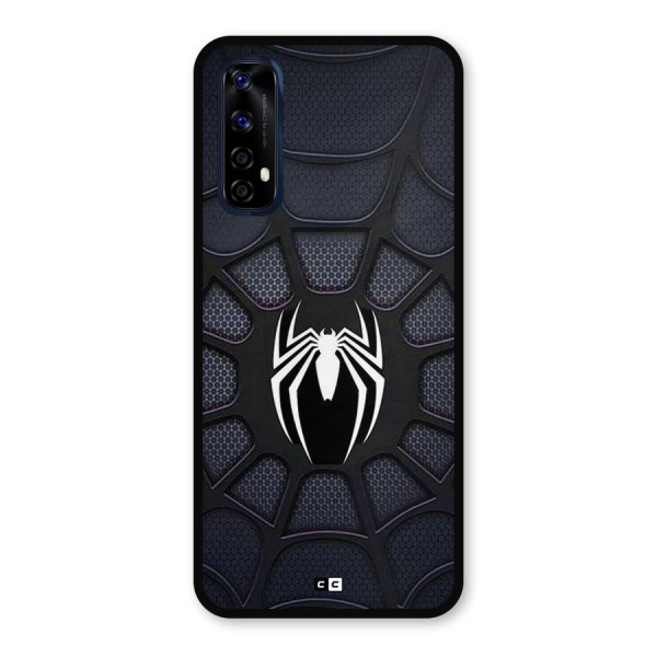 Black Web Metal Back Case for Realme 7