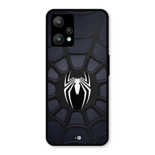 Black Web Metal Back Case for Realme 9