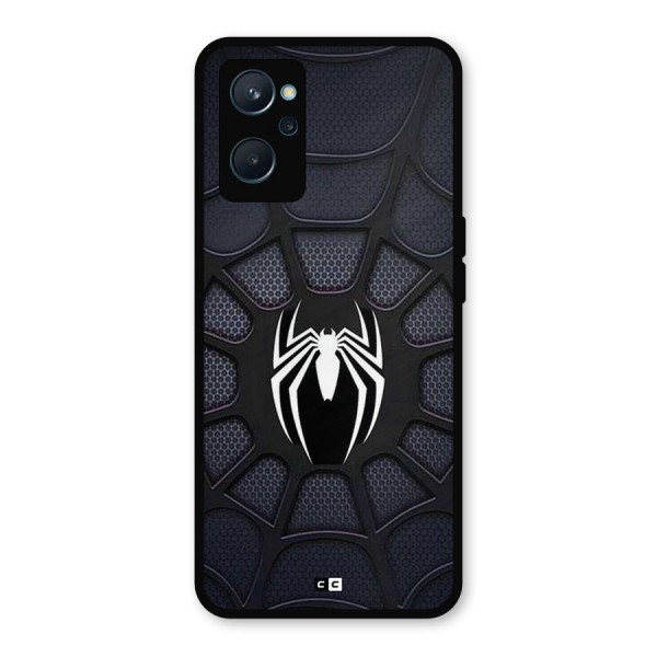 Black Web Metal Back Case for Realme 9i