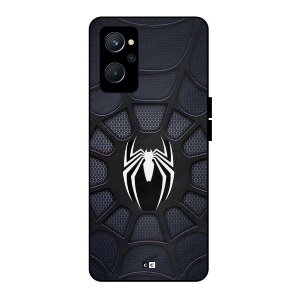 Black Web Metal Back Case for Realme 9i 5G