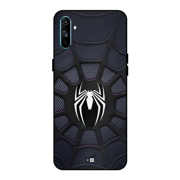 Black Web Metal Back Case for Realme C3