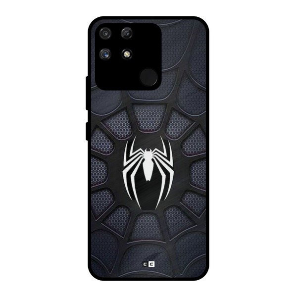 Black Web Metal Back Case for Realme Narzo 50A