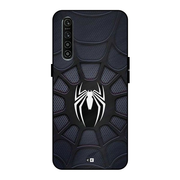 Black Web Metal Back Case for Realme XT