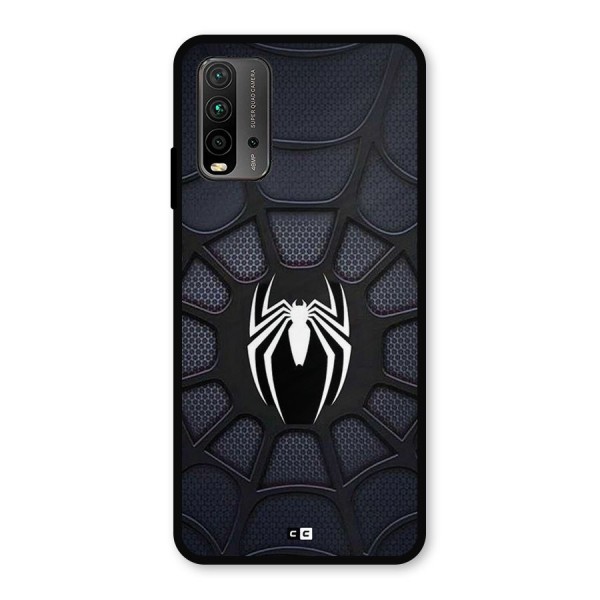 Black Web Metal Back Case for Redmi 9 Power