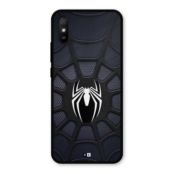 Black Web Metal Back Case for Redmi 9i