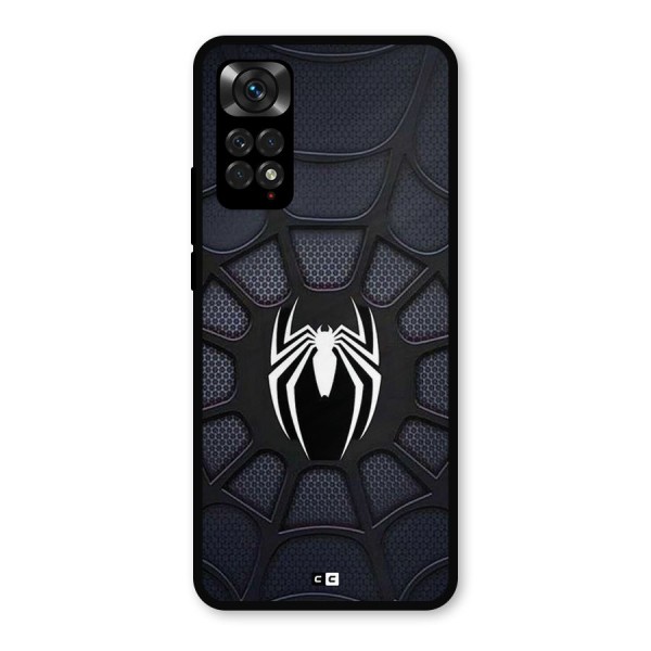 Black Web Metal Back Case for Redmi Note 11