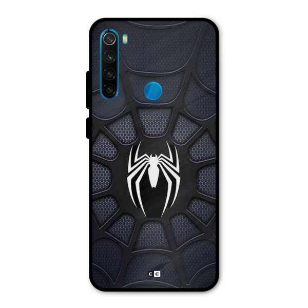 Black Web Metal Back Case for Redmi Note 8