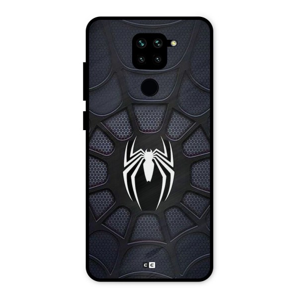 Black Web Metal Back Case for Redmi Note 9