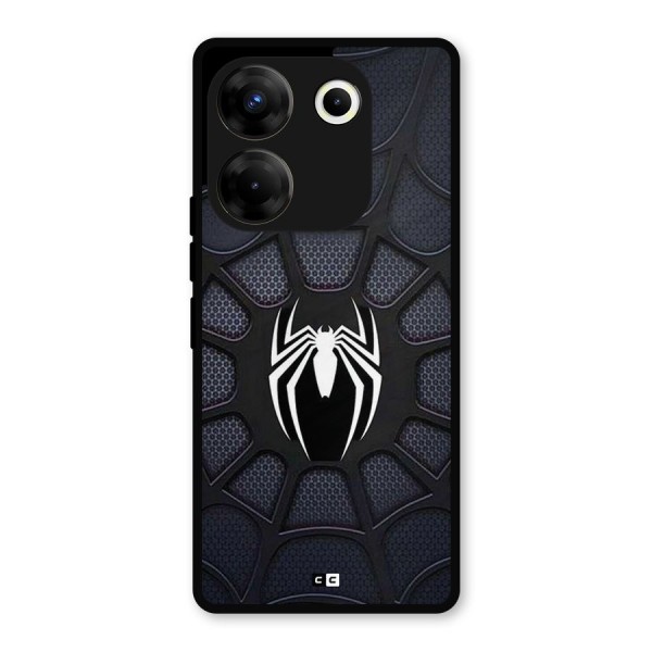 Black Web Metal Back Case for Tecno Camon 20