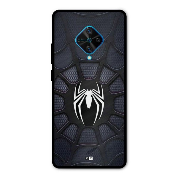 Black Web Metal Back Case for Vivo S1 Pro