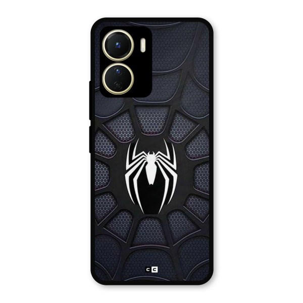 Black Web Metal Back Case for Vivo T2x