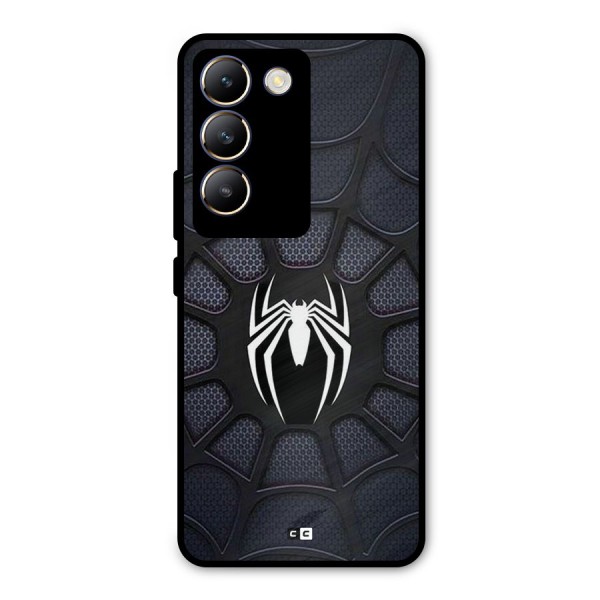 Black Web Metal Back Case for Vivo T3 5G