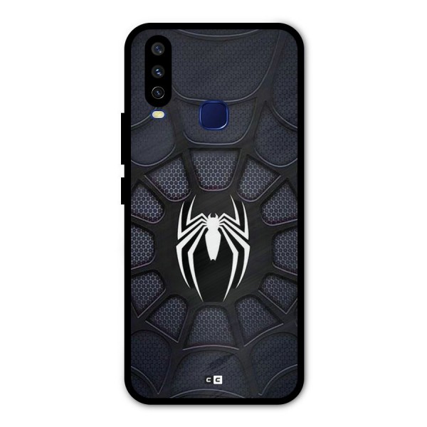 Black Web Metal Back Case for Vivo V17