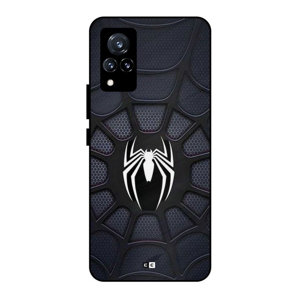 Black Web Metal Back Case for Vivo V21 5G