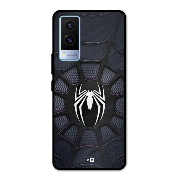 Black Web Metal Back Case for Vivo V21e 5G