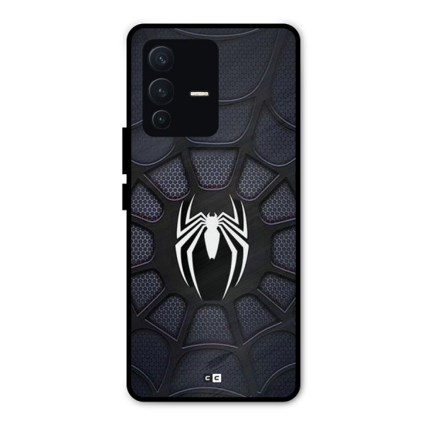 Black Web Metal Back Case for Vivo V23 Pro